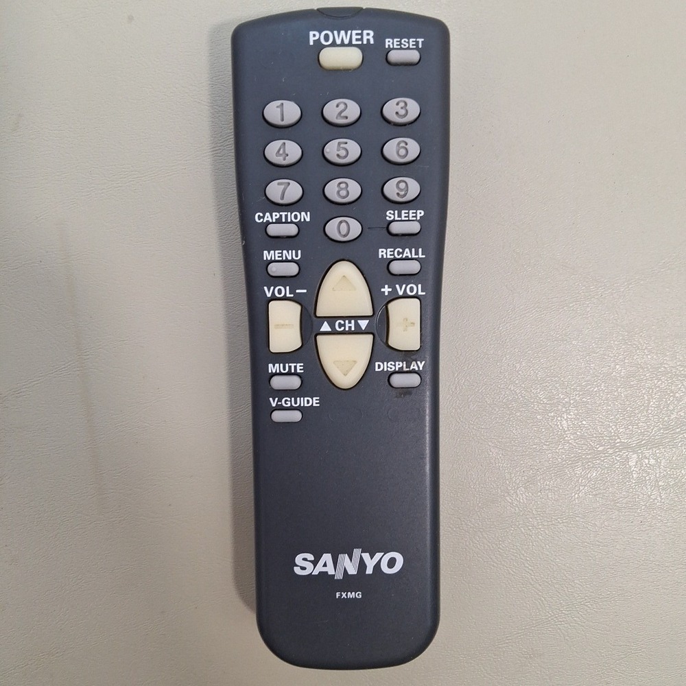 VTG Sanyo FXMG TV Remote Control Replacement Grey V-Guide Caption Sleep